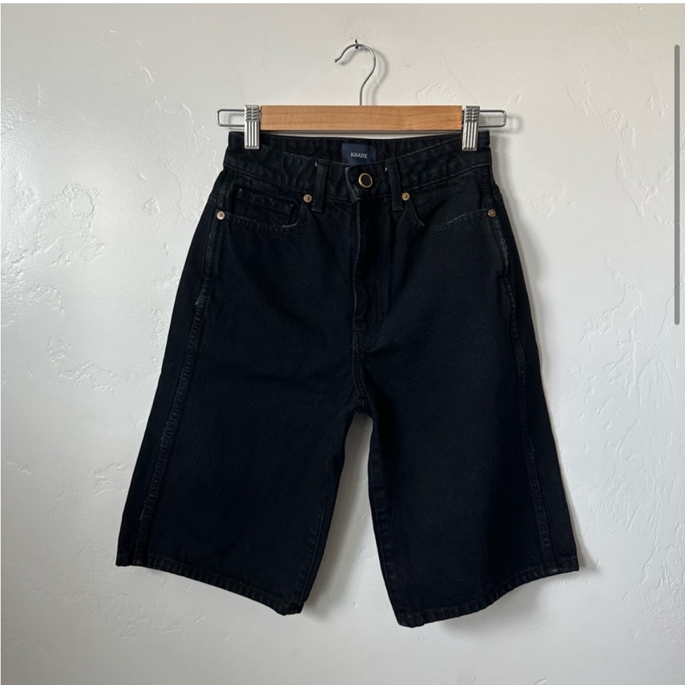 ✨KHAITE | The Mitch Black Denim Cotton Shorts
